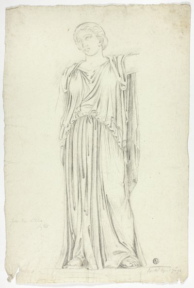 Antik statue av drapert stående kvinne av John Downman
