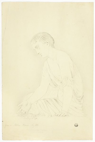 Statue av sittende jente av John Downman