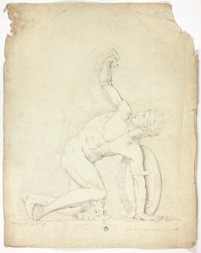 Såret kriger fra statuen i Roma av John Downman