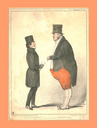 Mangel. - Overskudd., 1836. av John Doyle