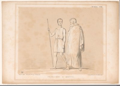Spotprent møtte Lord Lincoln og Sir Robert Peel Telemachus og mentor (tittel på objekt) HB Sketches (serietittel på objekt) av John Doyle