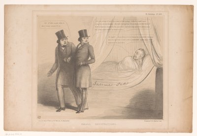 Spotprent møtte Peel i en komfortabel seng Små insinuasjoner (tittel på objekt) HB Sketches (serietittel på objekt) av John Doyle