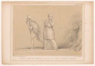 Spotprent møtte Richard Cobden som Jason Jason, hjulpet av Medea, bærer av Golden-Fleece