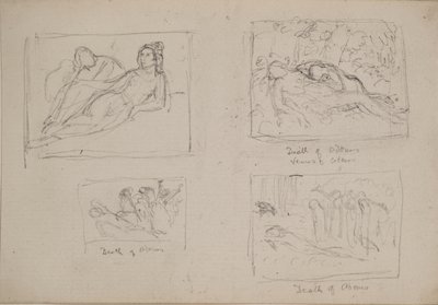 Adonis død (blyant) av John Duncan