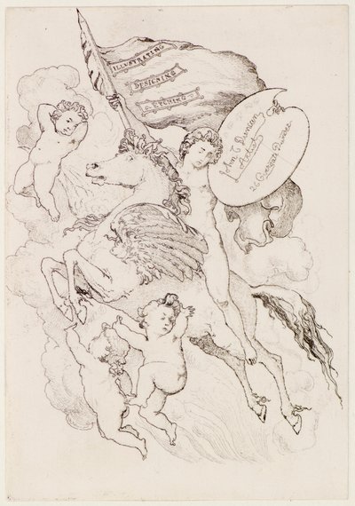 Flyvende hest (etsing) av John Duncan