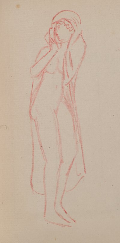 Uten tittel [Kvinnelig figur] (blyant) av John Duncan