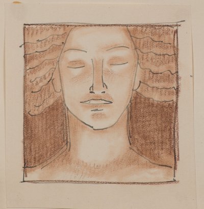 Uten tittel [Mann ansikt] (blyant) av John Duncan
