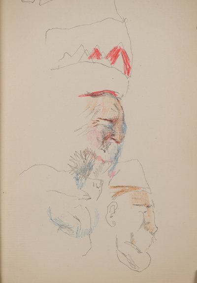 Uten tittel [Profilansikter] (blyant) av John Duncan