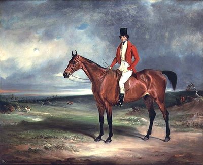 Sir James Bushell fra Auchenleck på "Plunder" av John E. Ferneley