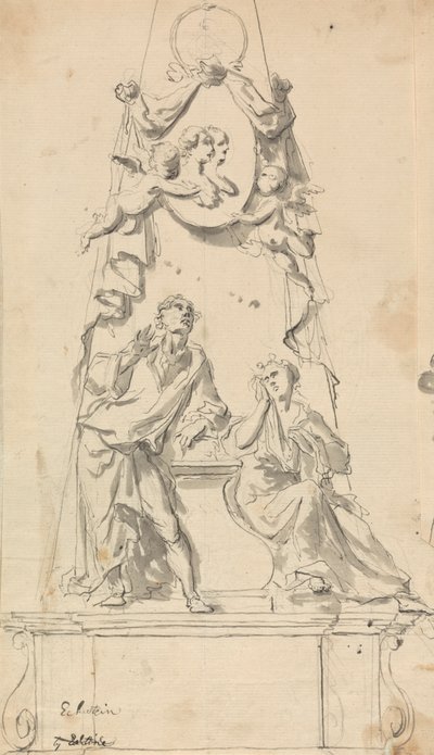 Design for begravelsesmonument av John Eckstein