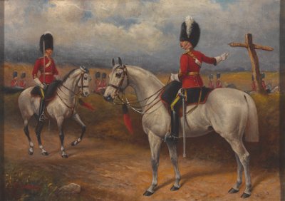 To ridende offiserer fra 2nd Dragons (Royal Scots Greys) av John Edward Chapman Mathews