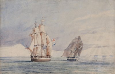 H.M. Skip Erebus og Terror i Rosshavet av John Edward Davis