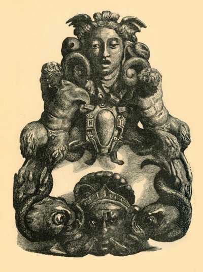 Dørbanker med delfiner og satyrer, tidlig på 1600-tallet, 1881. av John Emms