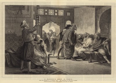 En frisørsalong i Tunis av John Evan Hodgson