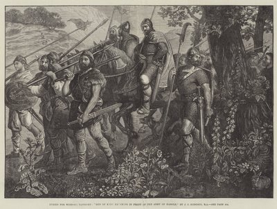 Menn fra Kent marsjerer foran Army of Harold av John Evan Hodgson