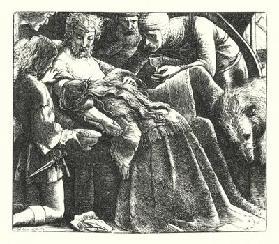 A Dream of Fair Women (gravering) av John Everett (after) Millais