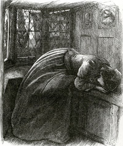 Mariana fra Tennysons dikt av John Everett (after) Millais
