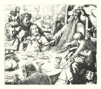 Dagdrømmen (gravering) av John Everett (after) Millais
