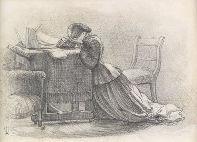 En kone - illustrasjon til et dikt av John Everett Millais