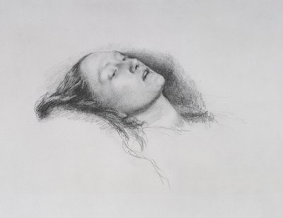 Elizabeth Siddal: Studie for "Ophelia", 1852 av John Everett Millais