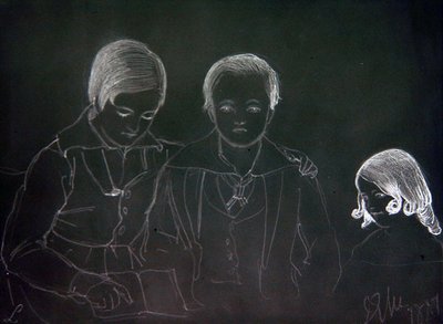 Harry og Arthur Reid Lempriere og Emily Lempriere av John Everett Millais