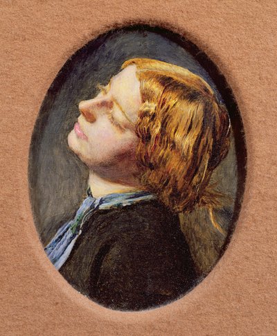 Leder for Mariana, studie for Mariana i Moated Grange (se 618) av John Everett Millais