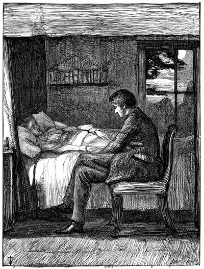 Illustrasjon til diktet Last Words av Owen Meredith, 1860. av John Everett Millais