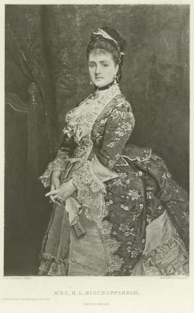 Fru H L Bischoffsheim (gravyr) av John Everett Millais
