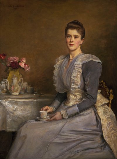 Portrett av fru Joseph Chamberlain (1864-1957) av John Everett Millais