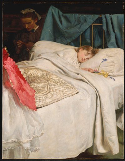 Sovende, ca. 1865 av John Everett Millais