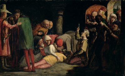 The Death of Romeo and Juliet, ca. 1848 (olje på kvernbrett) av John Everett Millais