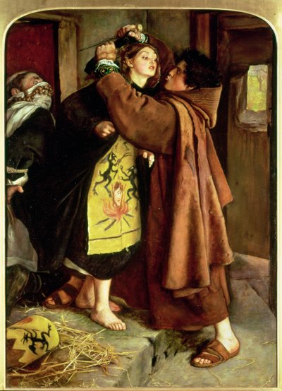 The Escape of a Heretic, 1559, 1857 av John Everett Millais