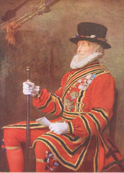 The Yeoman of the Guard, fra My Magazine, pub.1922 av John Everett Millais