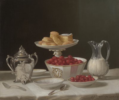Dessert stilleben, 1855 av John F. Francis