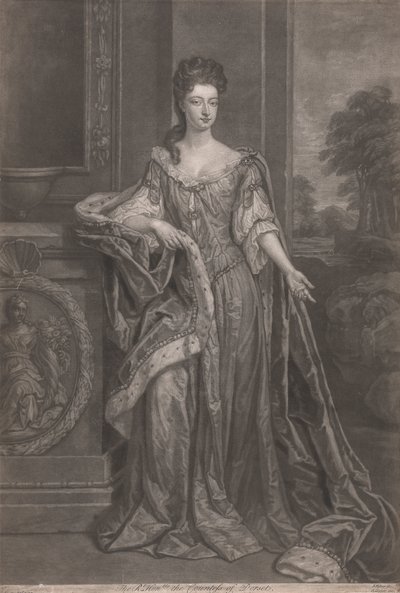 Beauties of Hampton Court: The Right Honorable Mary, grevinne av Dorset av John Faber the younger