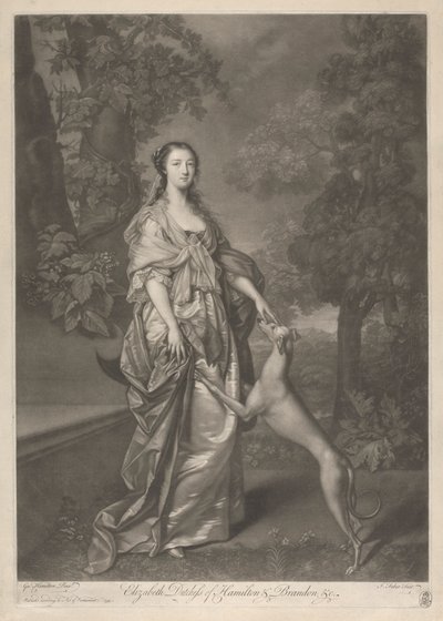 Elizabeth, hertuginne av Hamilton av John Faber the younger