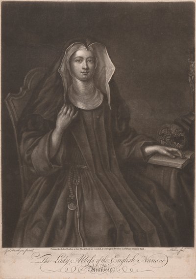 Lady Howard Abbedisse av de engelske nonnene i Antwerpen av John Faber the younger