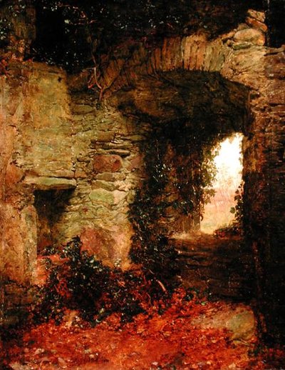 Galloway Keep, ca. 1870 (olje på panel) av John Faed