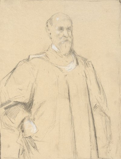 Dommer Wayland, studerer for et maleri ved Yale av John Ferguson Weir
