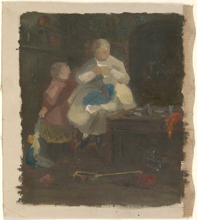 Kvinne og barn av John Ferguson Weir