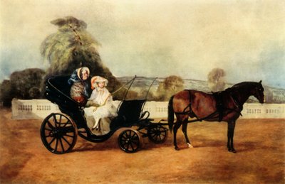 'En viktoriansk bestemor som kjører i en ponnivogn ...', tidlig på midten av 1800-tallet, 1942. av John Ferneley
