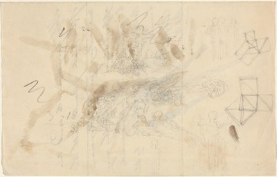 Engler som stiger ned til menneskenes døtre, sannsynligvis ca. 1821 (grafitt) av John Flaxman