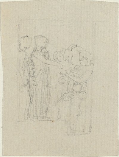Beggars at a Door (Studie for Yarborough-monumentet) av John Flaxman
