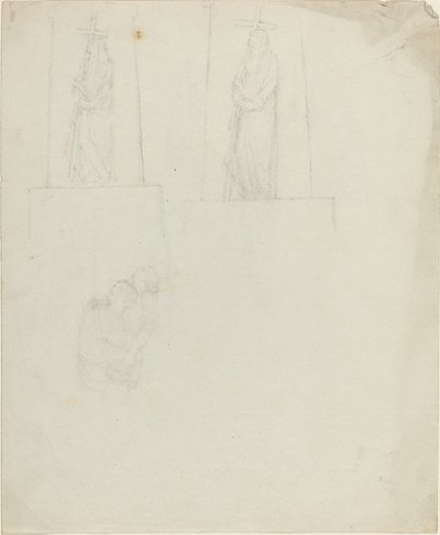 Design for et monument [recto and verso] av John Flaxman