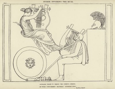 Homer påkaller musen av John Flaxman