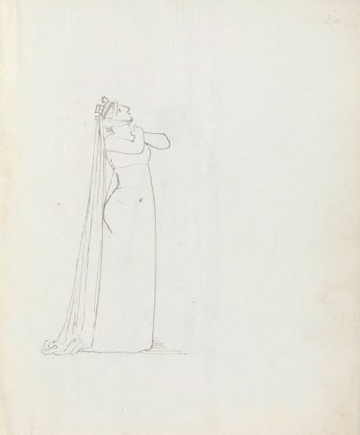 Fru Siddons som Constance, 1783 (penn, blekk og vask på papir) av John Flaxman
