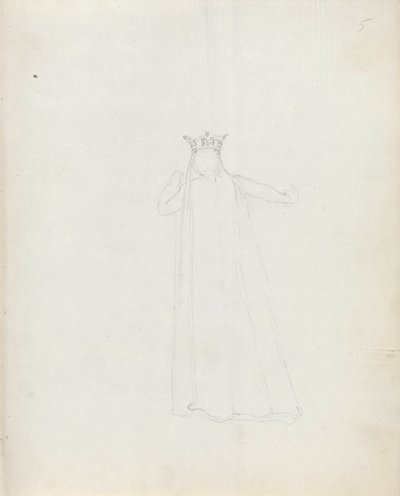 Fru Siddons som Constance, 1783 (penn, blekk og vask på papir) av John Flaxman