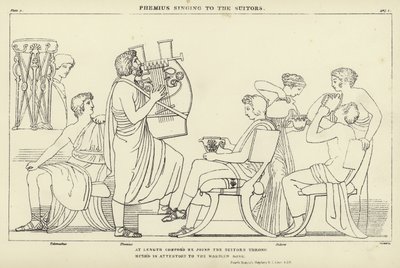 Phemius synger for frierne av John Flaxman