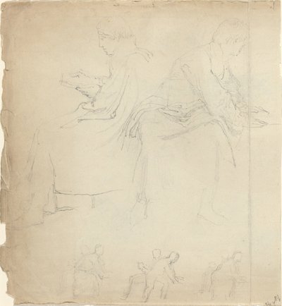 Studieark [rekto og verso] av John Flaxman