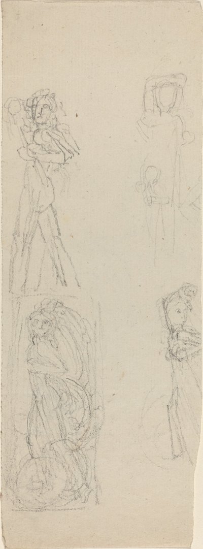 Studieark [rekto og verso] av John Flaxman